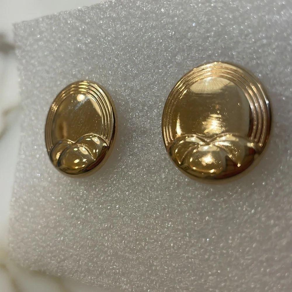Swank FO Vintage Gold Tone Cuff Links —MCM—Great Design & Condition—OS